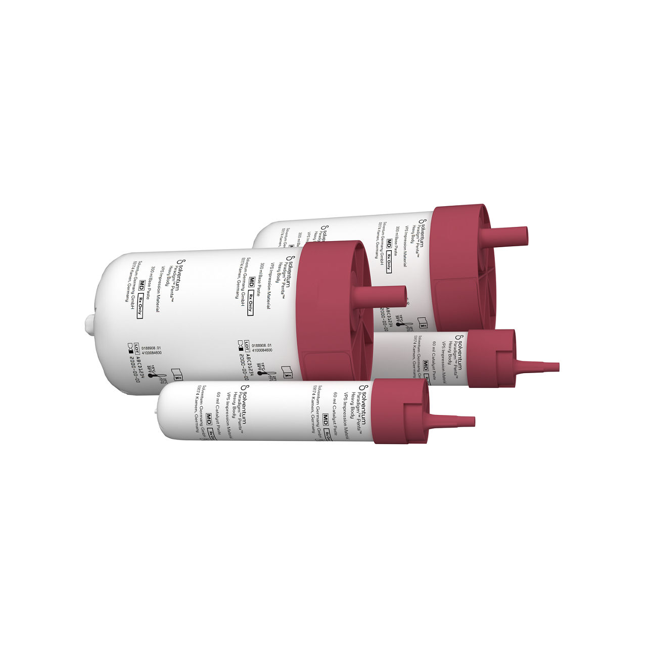 Solventum™ Paradigm™ Penta™ Heavy Body VPS Impression Material, 36716, Heavy Body - Front, Center, Out of Packaging (1C0)