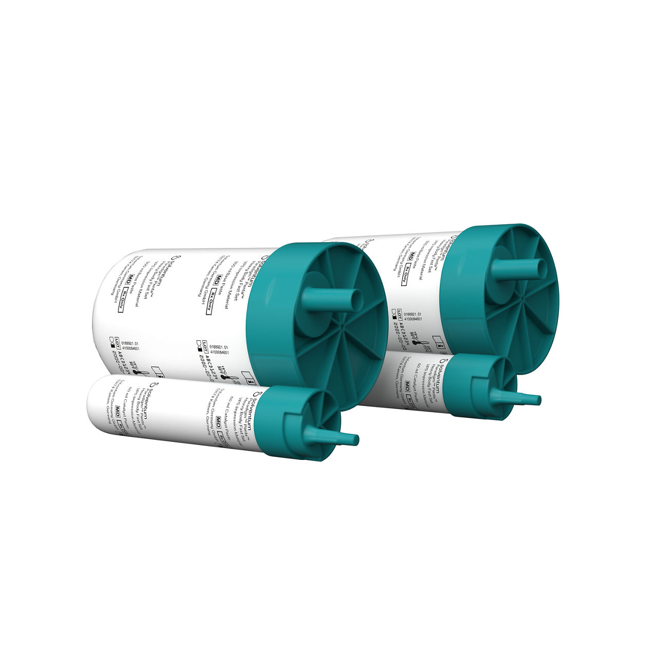 Solventum™ Paradigm™ Penta™ Heavy Body Fast Set VPS Impression Material, 36717, Heavy Body - Front, Right, Out of Packaging (1R0)