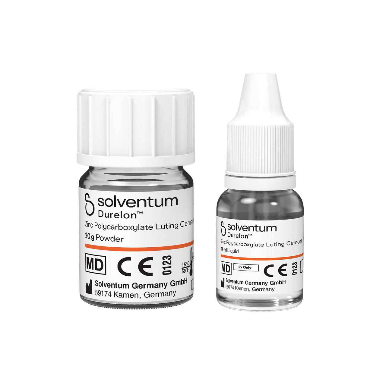 Solventum™ Durelon™ Zinc Polycarboxylate Luting Cement, 38019, Intro Kit - Front, Center, Out of Packaging (1C0)