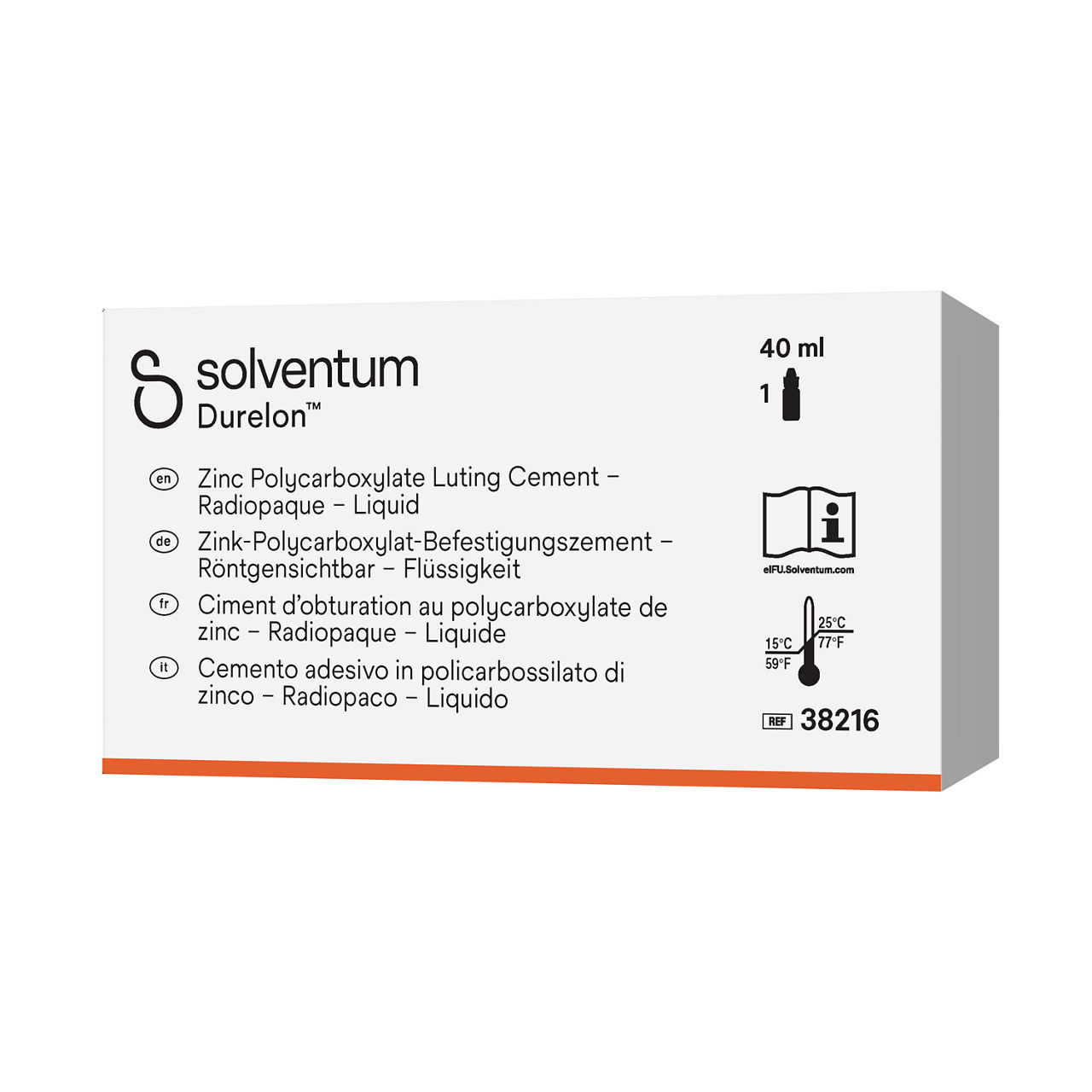 Solventum™ Durelon™, 38216 -Front, Right, In Packaging (1R1)