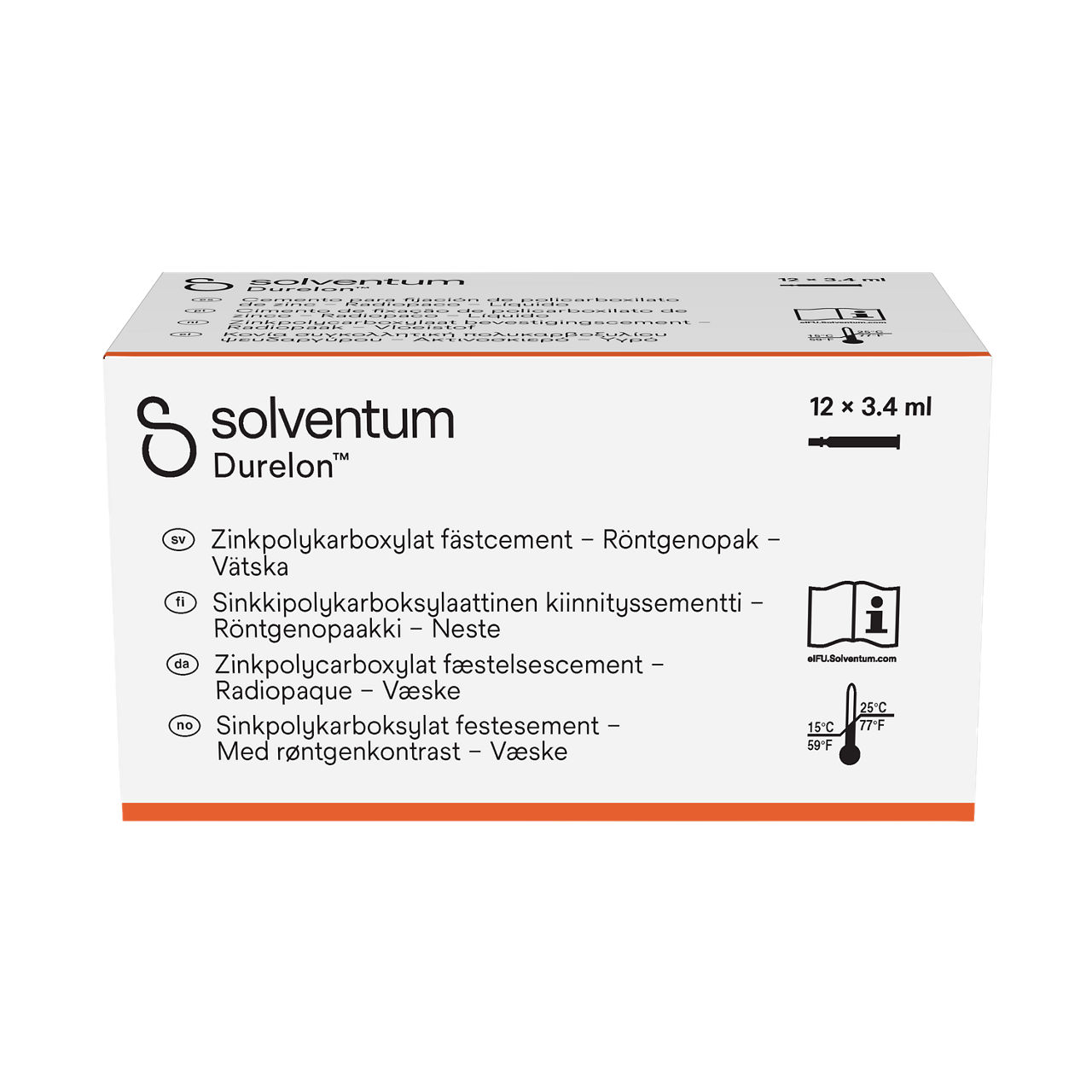 Solventum™ Durelon™ Zinc Polycarboxylate Luting Cement, 38267, Triple Pack, Liquid CD - Bottom, Center, In Packaging (9C1)