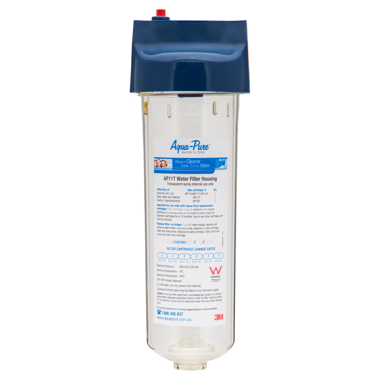 3M™ Aqua-Pure™ AP100 Series Whole House Water Filtration Housings - Standard Diameter
