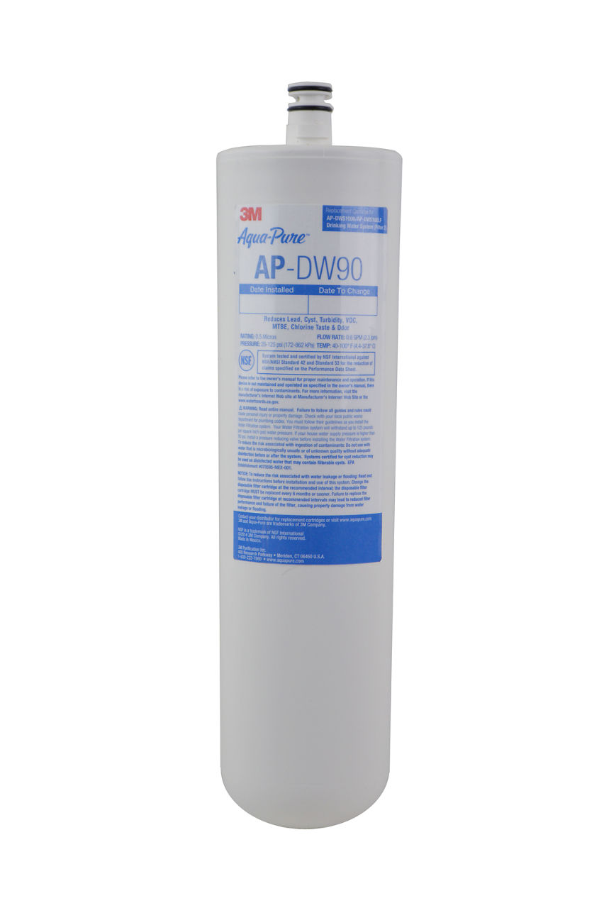 3M™ Aqua-Pure™ Under Sink Drinking Water Filtration System Replacement Cartridge AP-DW90, 5584506, 4/Case