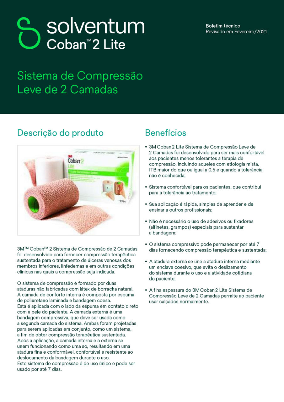 Sistemas de Compressão em 2 Camadas 3M™ Coban™