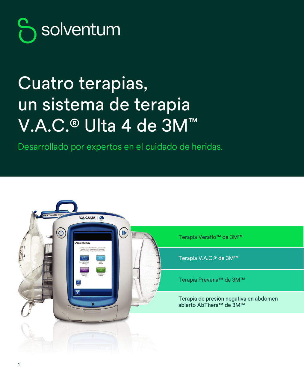 Veraflo Therapy expert recommendations brochure cover preview