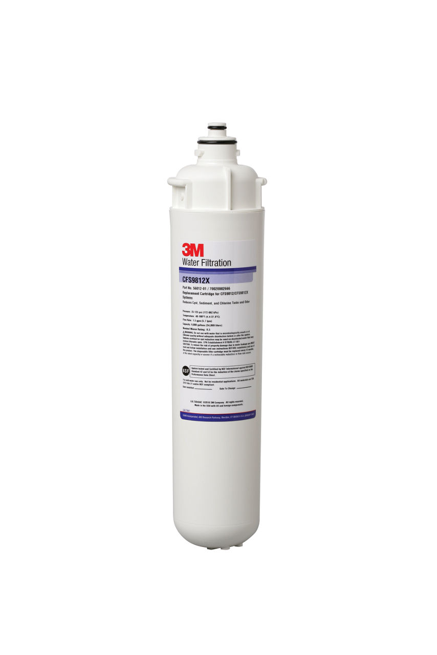 3M™ 9000 Series Retrofit Filter Cartridge CFS9812X-S, 5631609, StandardLength, 0.5 um NOM, 1.5 gpm, 9000 gal, 12/Case