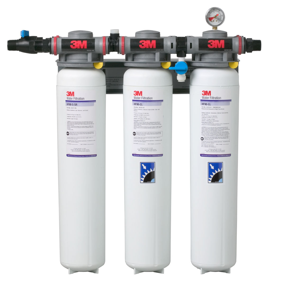 3M™ Water Filtration Products High Flow Series Multi-Equipment Chloramines System for Ice, Coffee & Cold Beverage Applications featuring "I.M.P.A.C.T." Technology with Scale Inhibition, Cyst & Bacteria Reduction