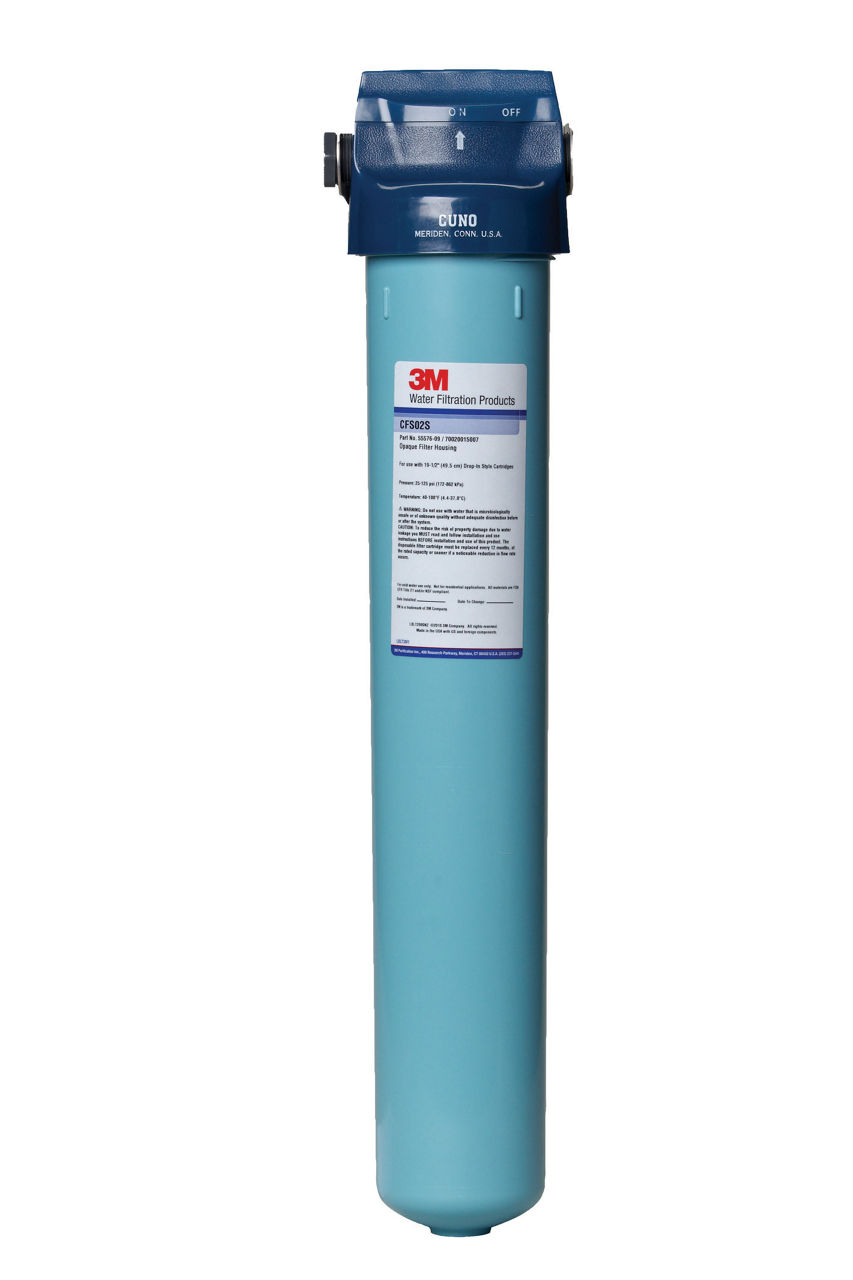 3M™ Drop-In Style Single Pre-Filter System CFS02S, 5557609, For 19 1/2in Cartridges, Non-valved Head, Opaque Housing, 2/Case