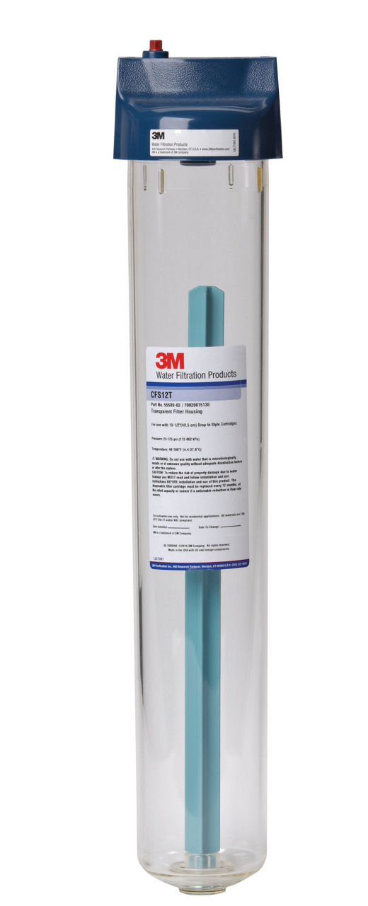 3M™ Drop-In Style Single Prefilter System CFS12T, 5558902, FeaturingPressure Relief Valve and Transparent Sump, 2/Case