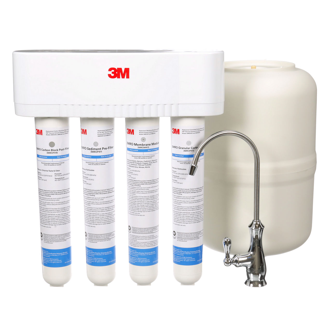 3M™ Under Sink Reverse Osmosis Water Filtration System, 3MRO401-01A, 5 um, 1/Case
