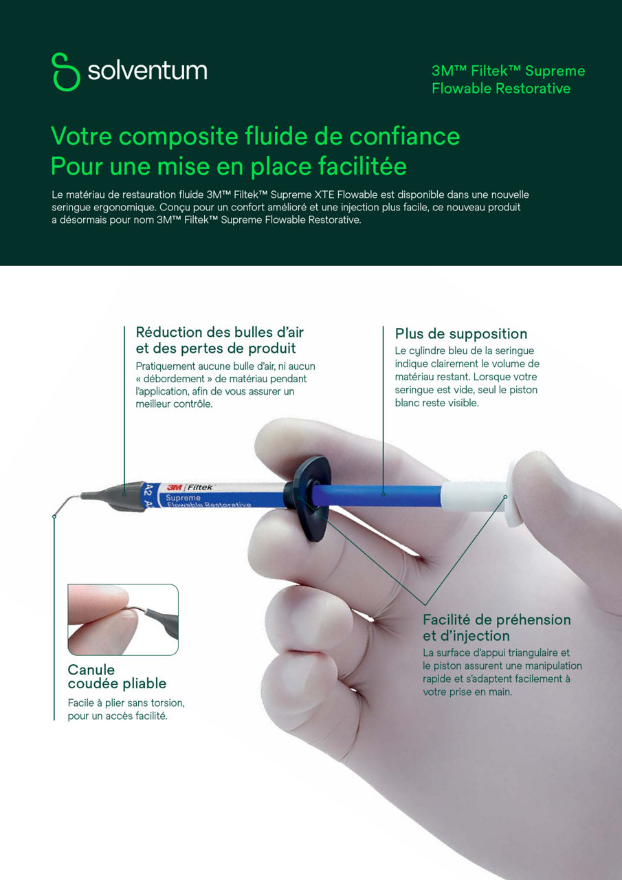  Filtek™ Supreme Flowable Composite fluide SellSheet, French-CH