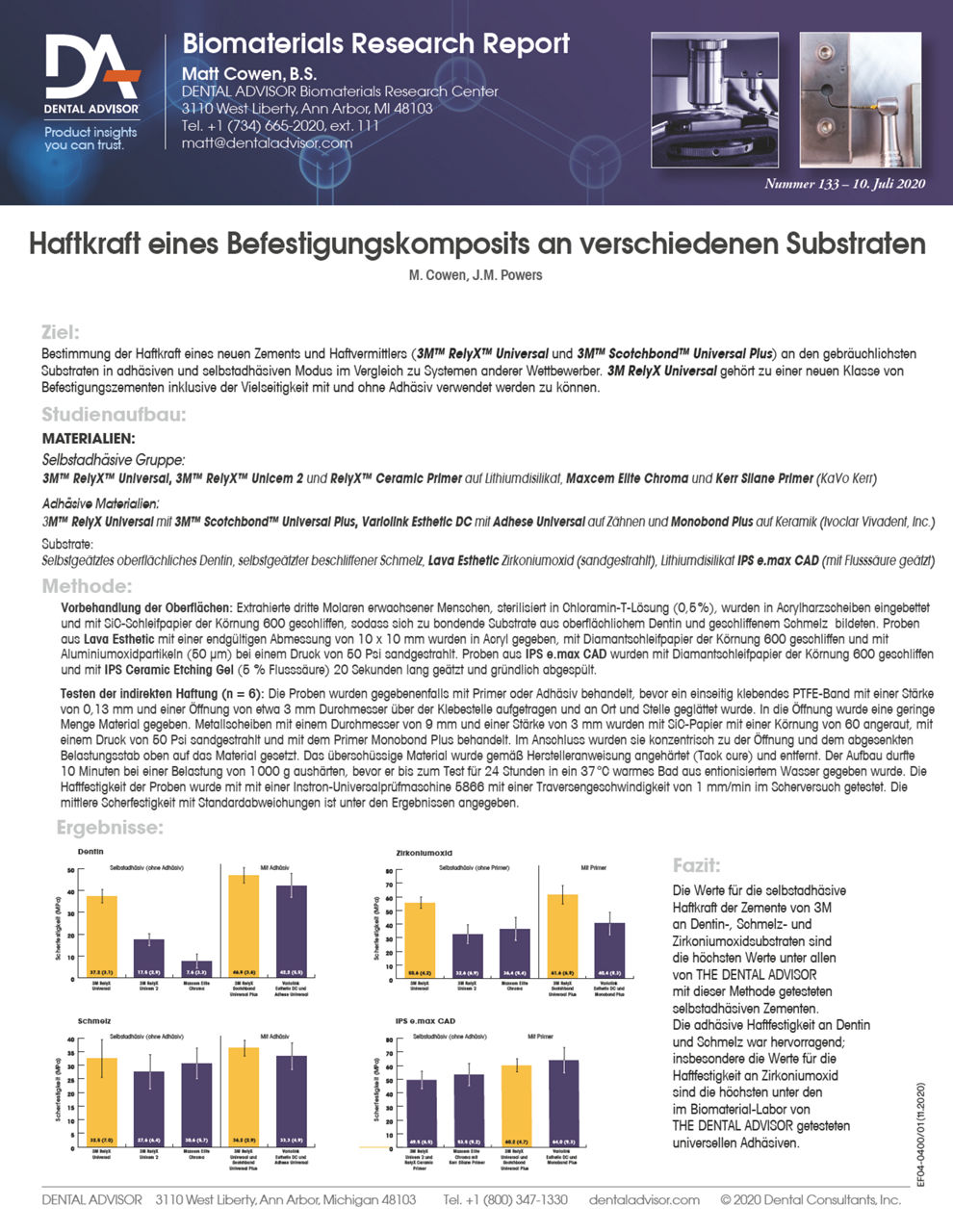 RelyX Universal Haftkraft_eines_Befestigungskomposits_DA Report_DE_druck
