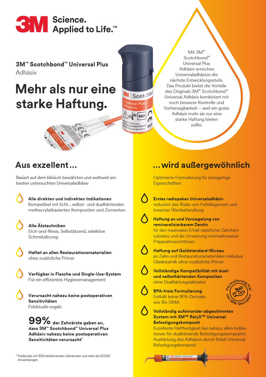 3M™ Scotchbond™ Universal Adhäsiv Plus Sell Sheet