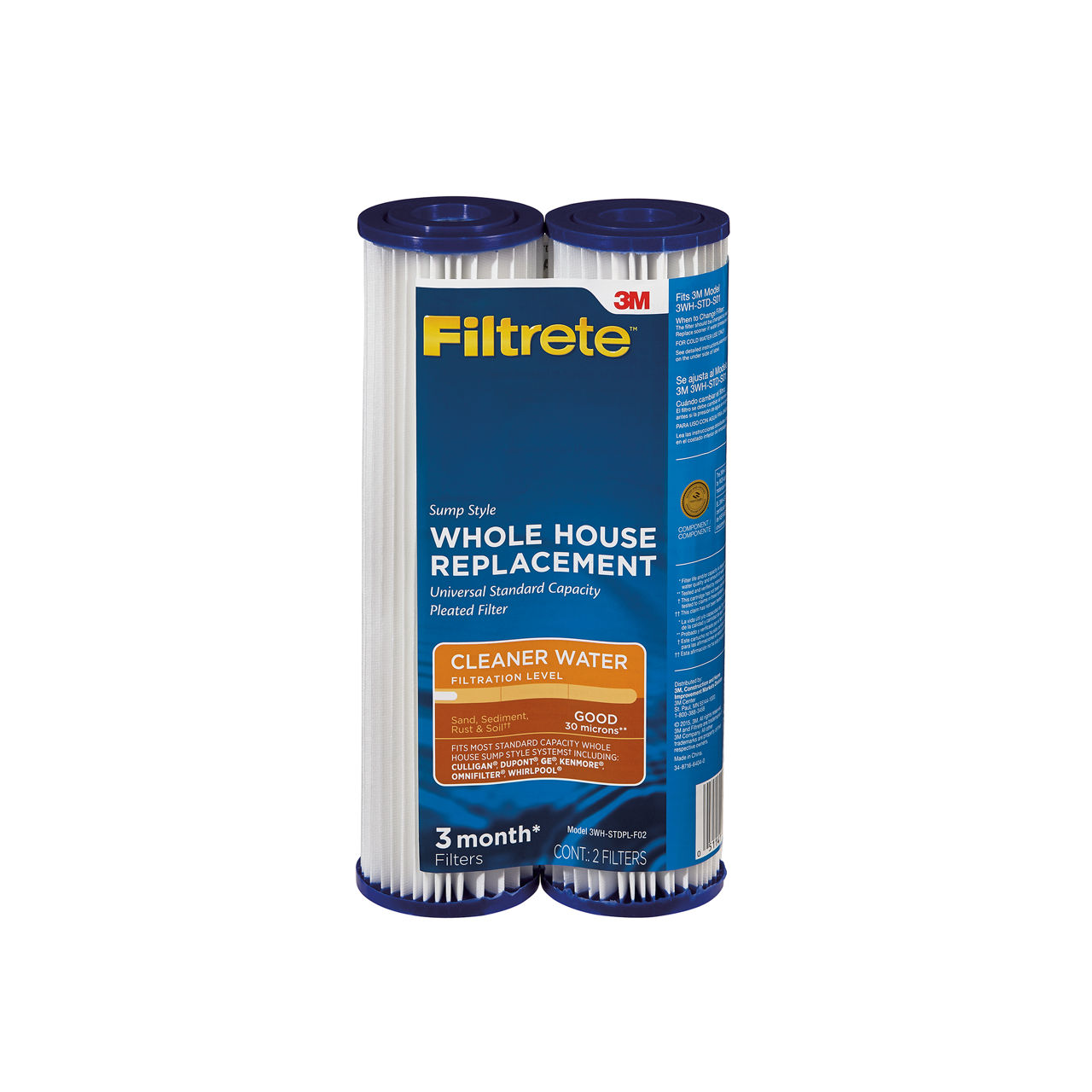 3M™ Filtrete™ Whole House Water Filter System, Model 3WH-STDPL-F02 product photo, 2000x2000