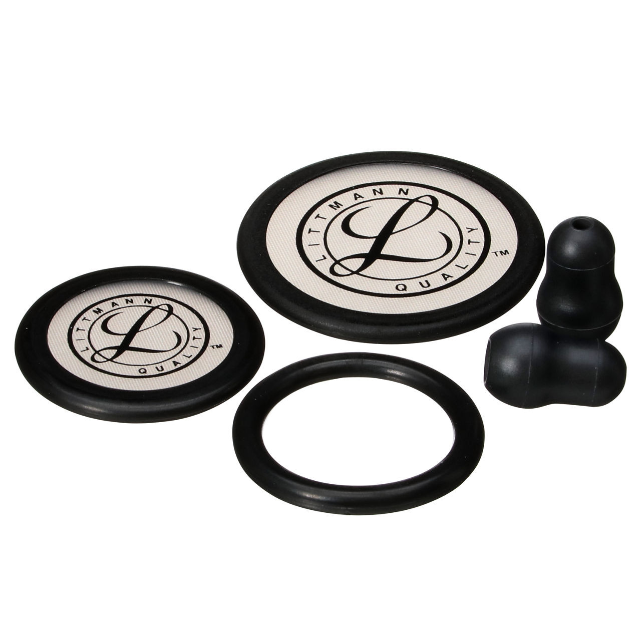 3M™ Littmann® Stethoscope Spare Parts Kit Classic III™ Cardiology IV™ and CORE, 40016, Black, 10 Kit/Case