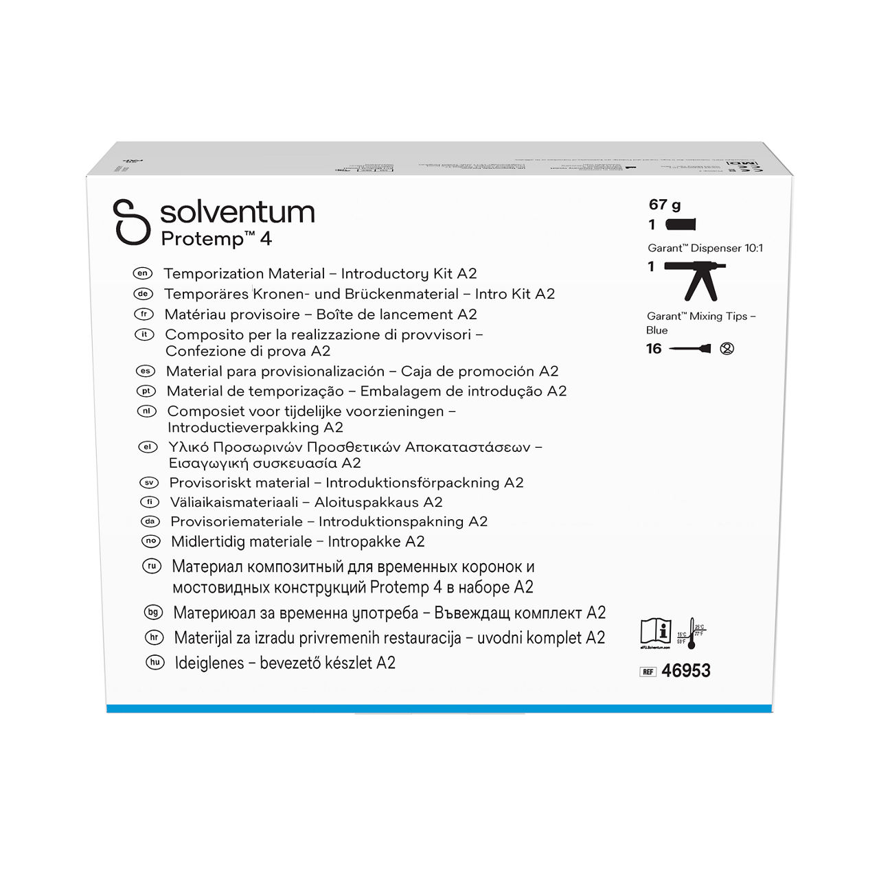 Solventum™ Protemp™ 4 Temporization Material, 46953, A2, Intro Kit - Front, Center, In Packaging (1C1)