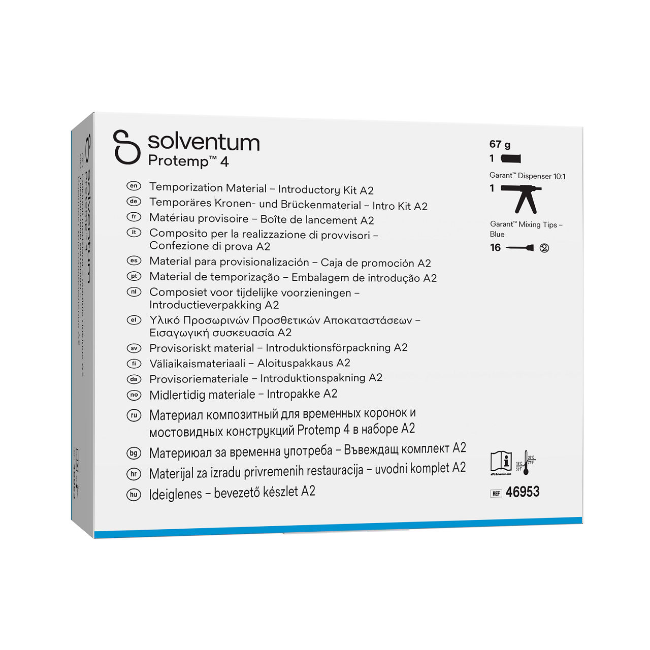 Solventum™ Protemp™ 4 Temporization Material, 46953, A2, Intro Kit - Front, Left, In Packaging (1L1)