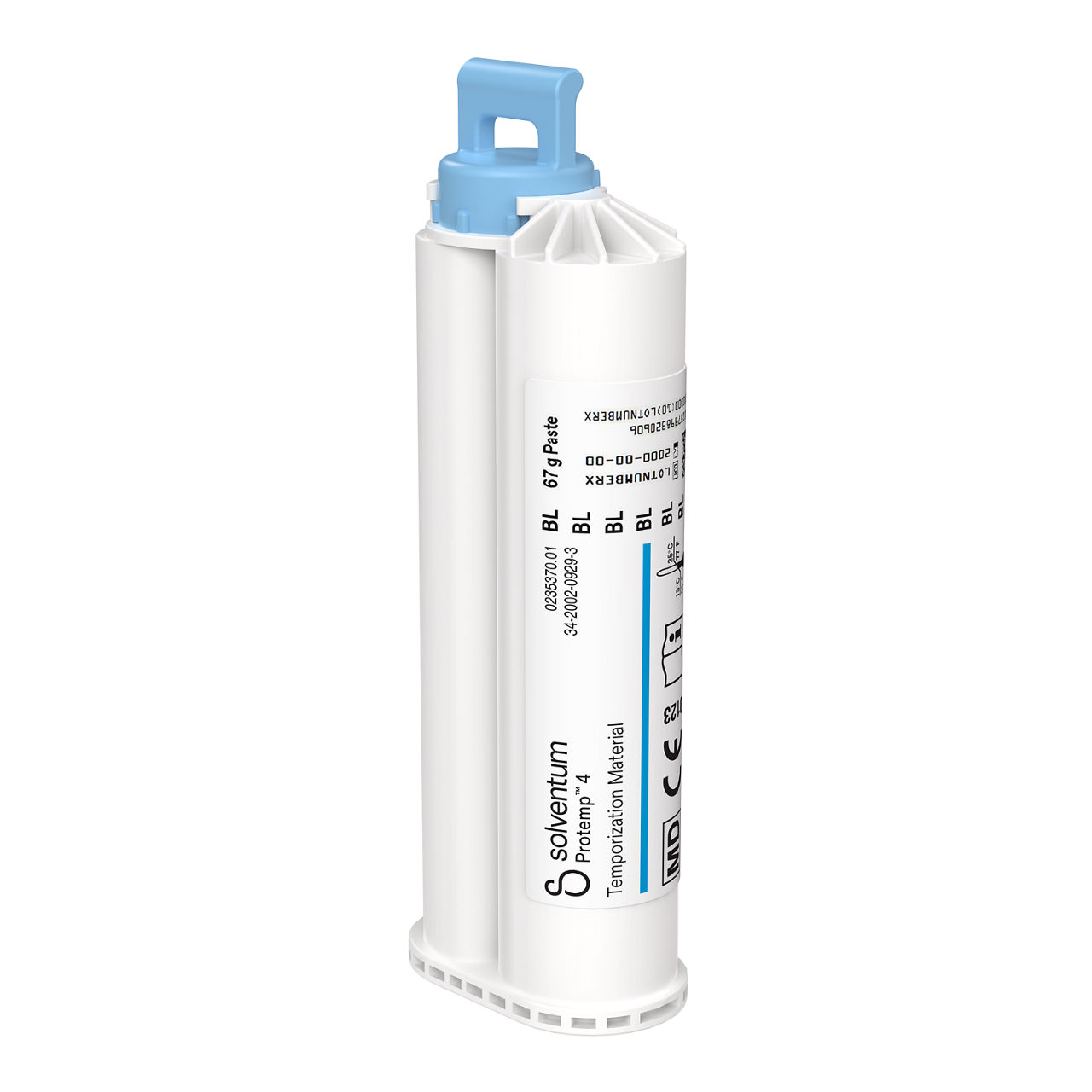 Solventum™ Protemp™ 4 Temporization Material, 46959, Bleach - Front, Center, Out of Packaging (1C0)