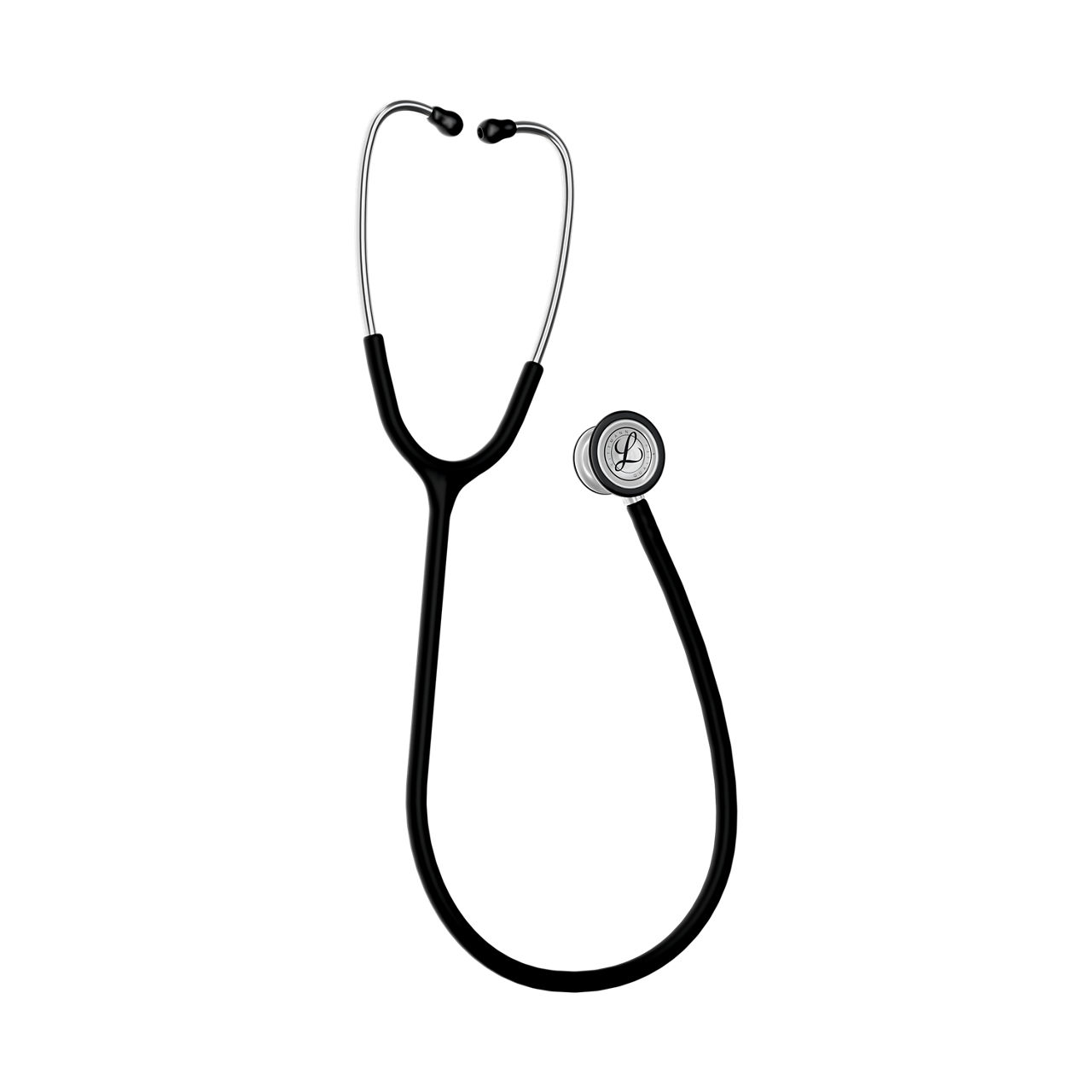 Littmann® Classic III™ Stethoscope, 5620, Standard-Finish Chestpiece, Black Tube, 27 in, 3/CS - Front, Center, Out of Packaging (1C0)