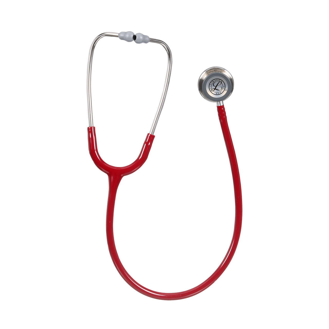 Littmann® Classic III™ Stethoscope, 5627, Standard-Finish Chestpiece, Burgundy Tube, 27 in, 3/CS - Front, Center, Out of Packaging (1C0)