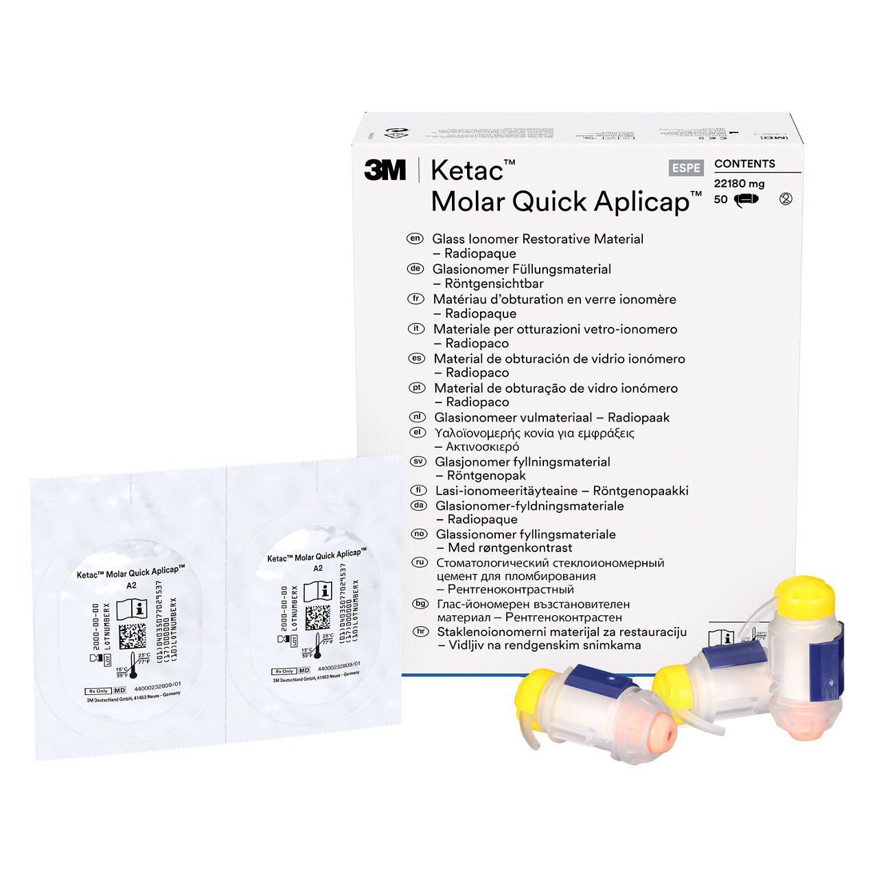 3M™ Ketac™ Molar Quick Aplicap™ Glass Ionomer Restorative Refill Capsules Shade A2, 56363