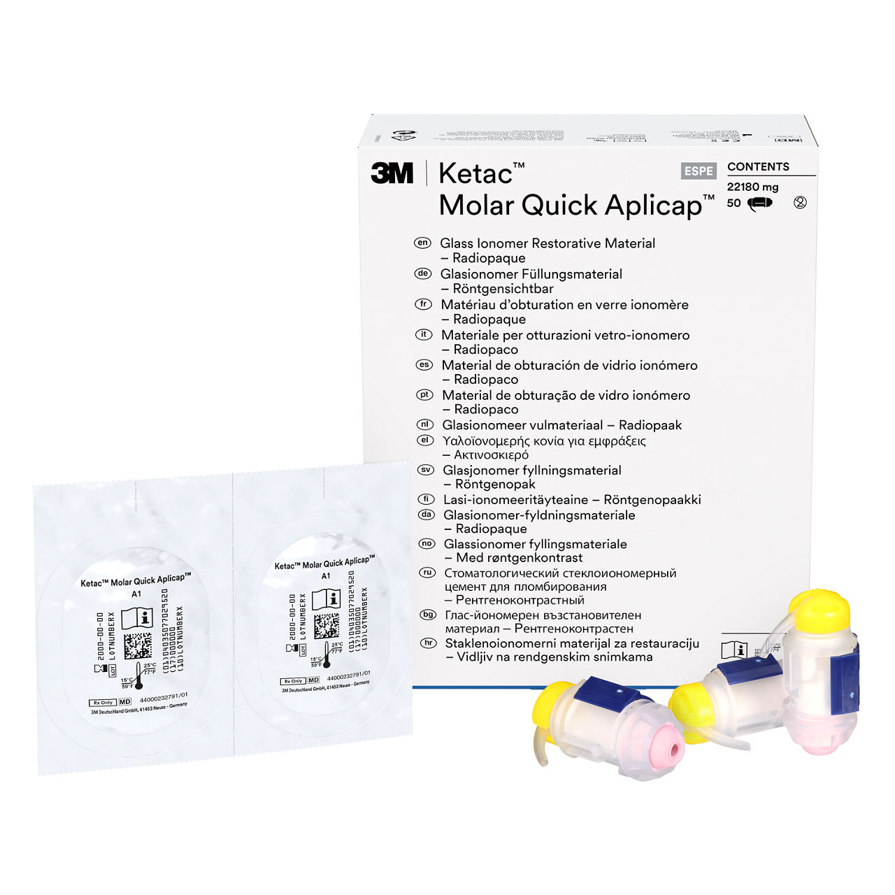 3M™Ketac™ Molar Quick Aplicap™ Glass Ionomer Restorative Shade, 56366,Shade A1