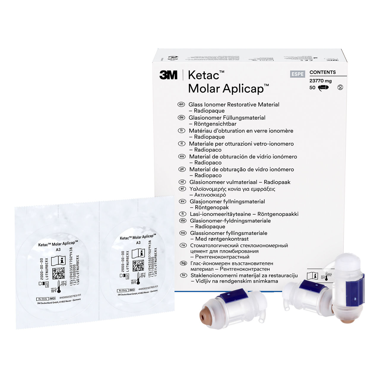 3M™ Ketac™ Molar Aplicap™ Glass Ionomer Restorative Shade A3 Refill,56420