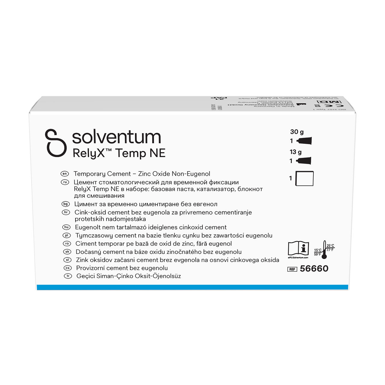 Solventum™ RelyX™ Temp NE Temporary Cement Zinc Oxide Non-Eugenol - Front, Center, In Packaging (1C1)