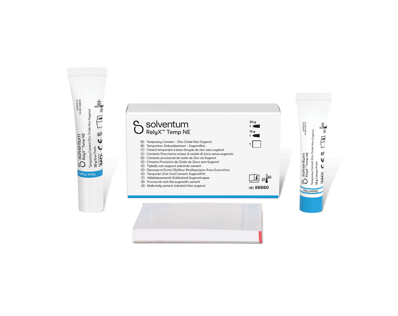 Solventum™ RelyX™ Temp NE Temporary Cement – Zinc Oxide Non-Eugenol,56660, 30 g Base, 13 g Catalyst, Mixing Pad, 1 EA