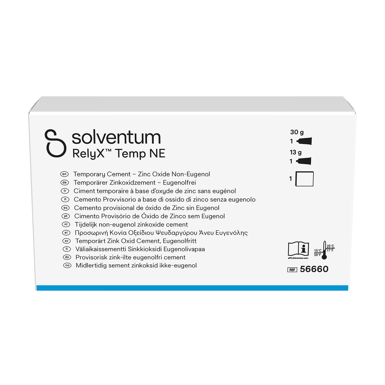 Solventum™ RelyX™ Temp NE Temporary Cement Zinc Oxide Non-Eugenol - Front, Center, In Packaging (1C1)