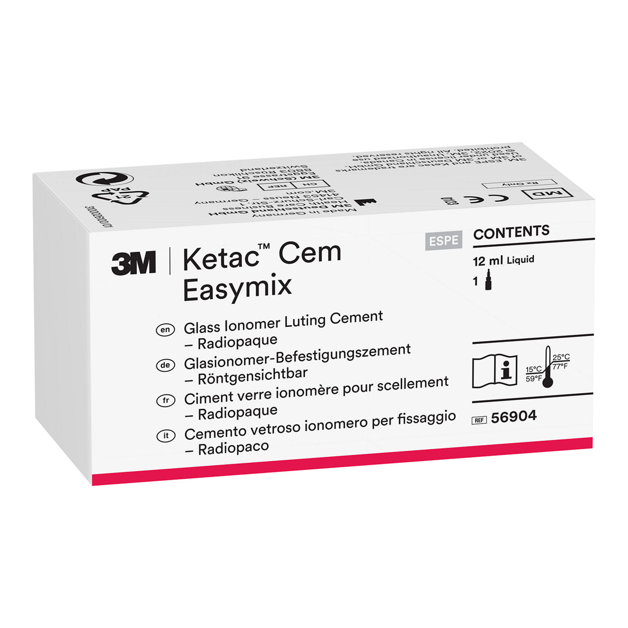 3M™ Ketac™ Cem Easymix Glass Ionomer Luting Cement Refill Liquid, 56904