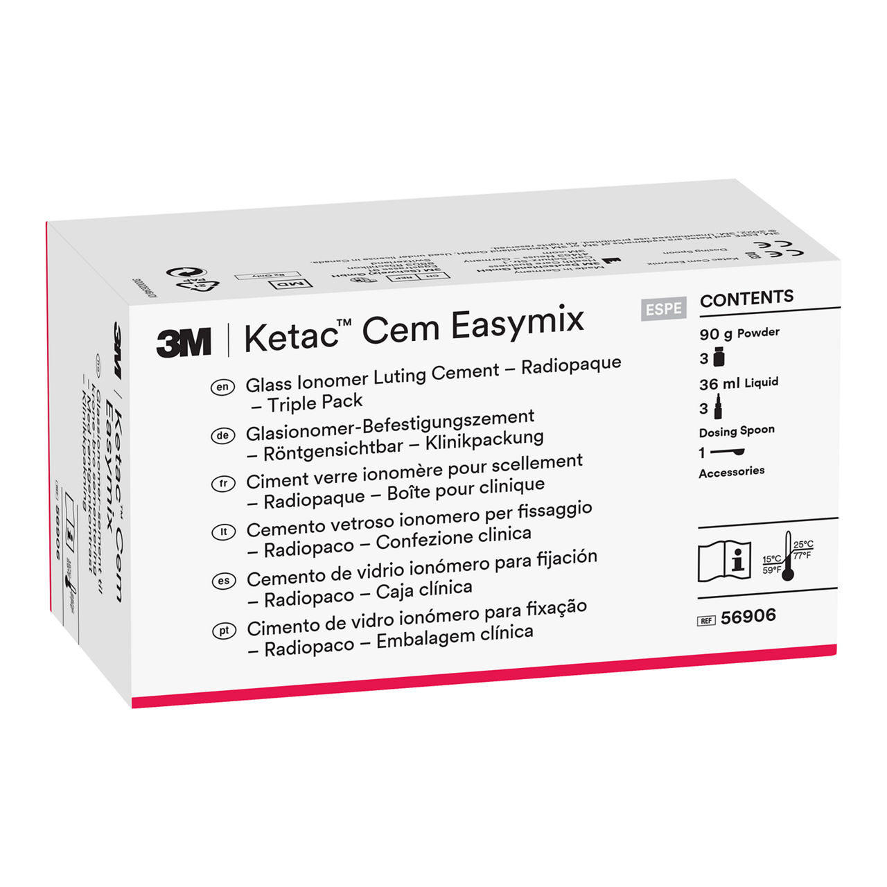 3M™ Ketac™ Cem Easymix Glass Ionomer Luting Cement, Triple Pack, 56906