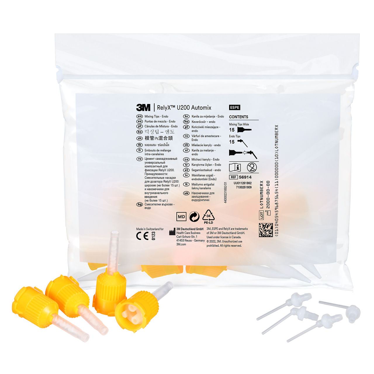 RelyX™ U200 Automix, końcówki mieszające szerokie (15 szt.) iendodontyczne (15 szt.), 56914