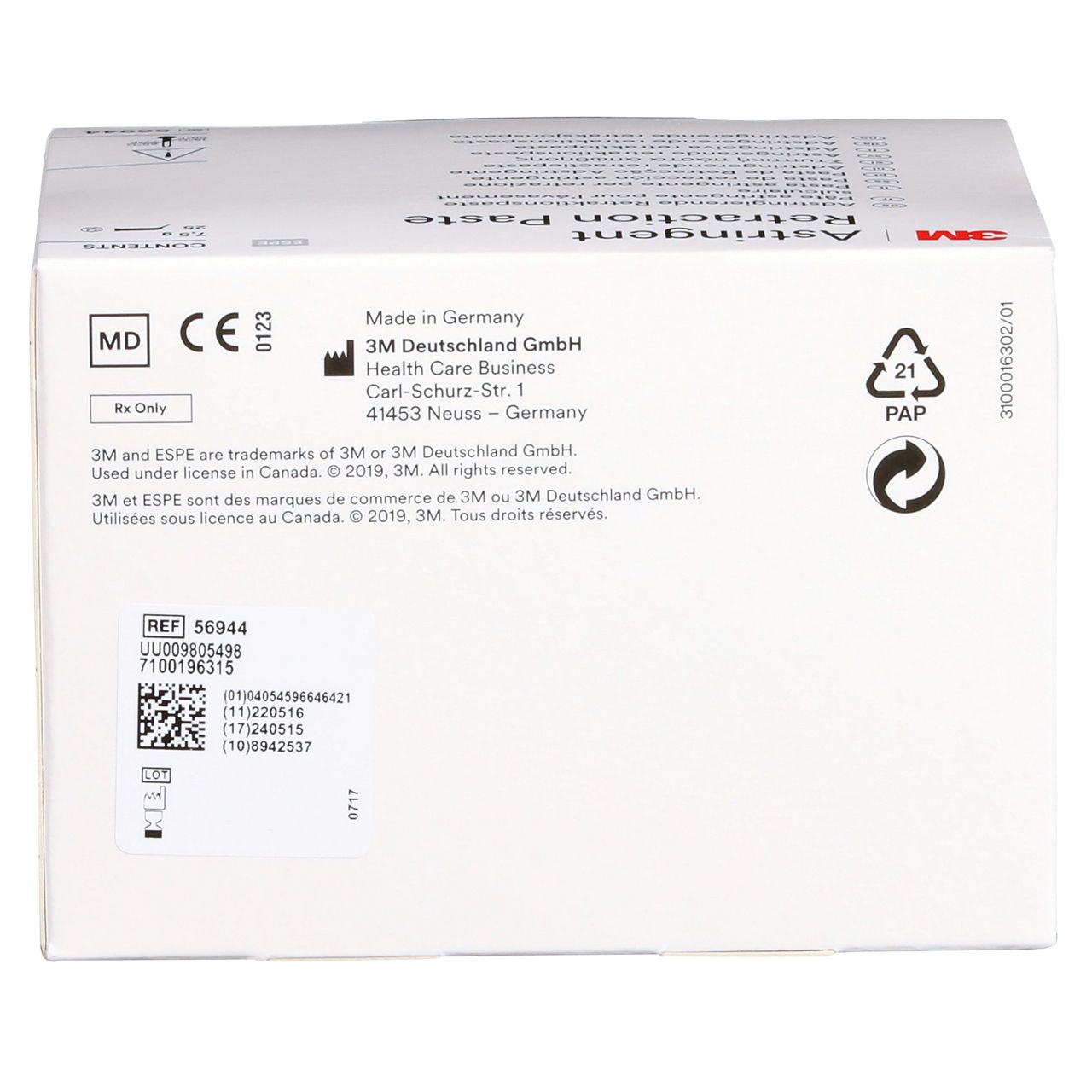 3M™ Astringent Retraction Paste Refill, 56944