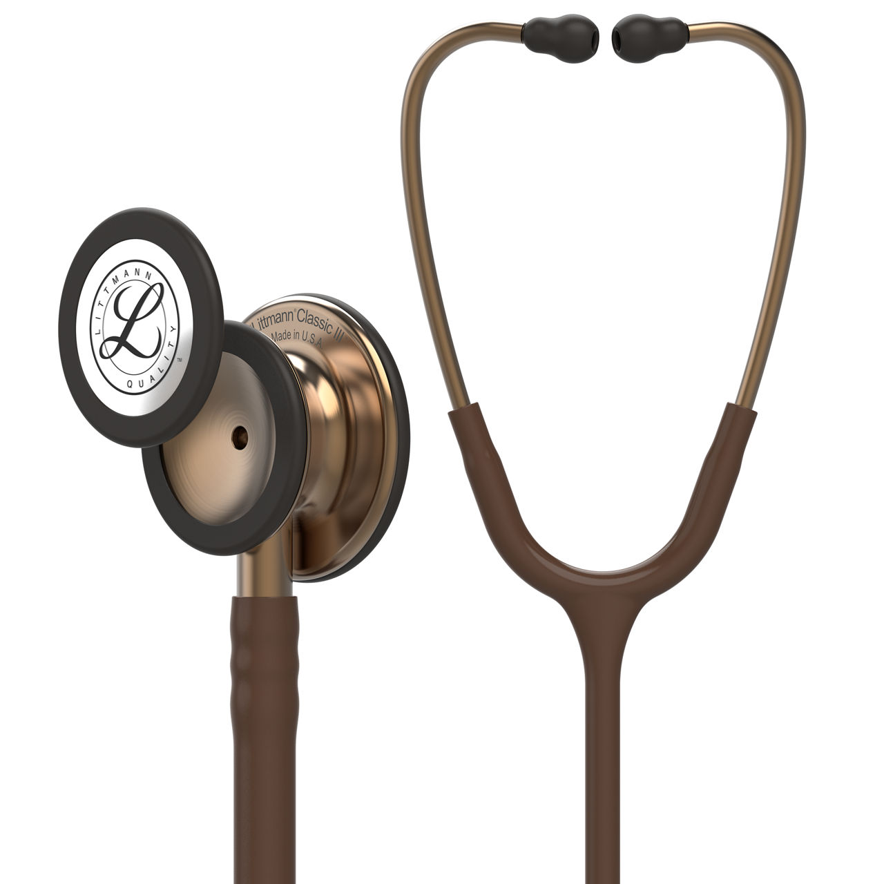 3M™ Littmann® Classic III™ Stethoskop zur Überwachung, 5809, kupferfarbenes Bruststück, schokoladenfarbener Schlauch, 69 cm, 5809