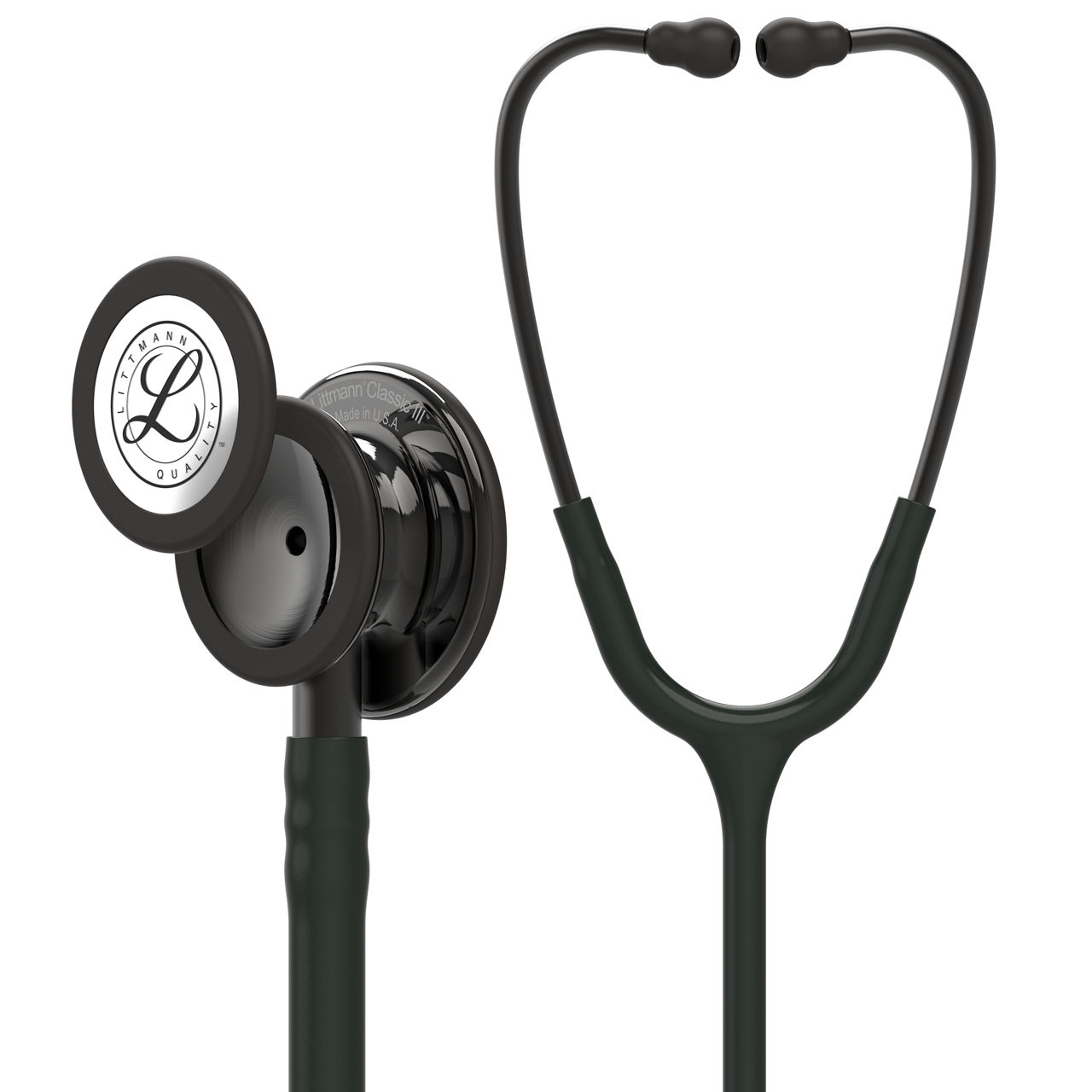 3M™ Littmann® Classic III™ Stethoskop zur Überwachung, 5811, Smoke-Finish Bruststück, schwarzer Schlauch, 69 cm