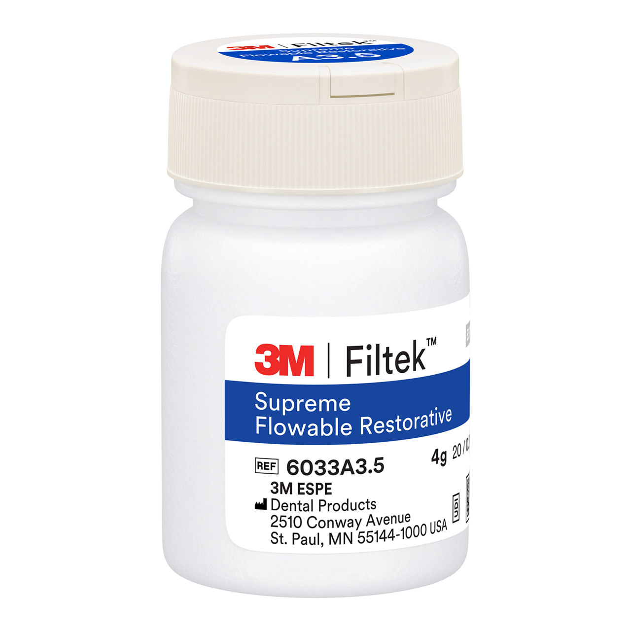 3M™ Filtek™ Supreme Flowable Restorative, 6033A3.5, 20 - 0.2g Capsules