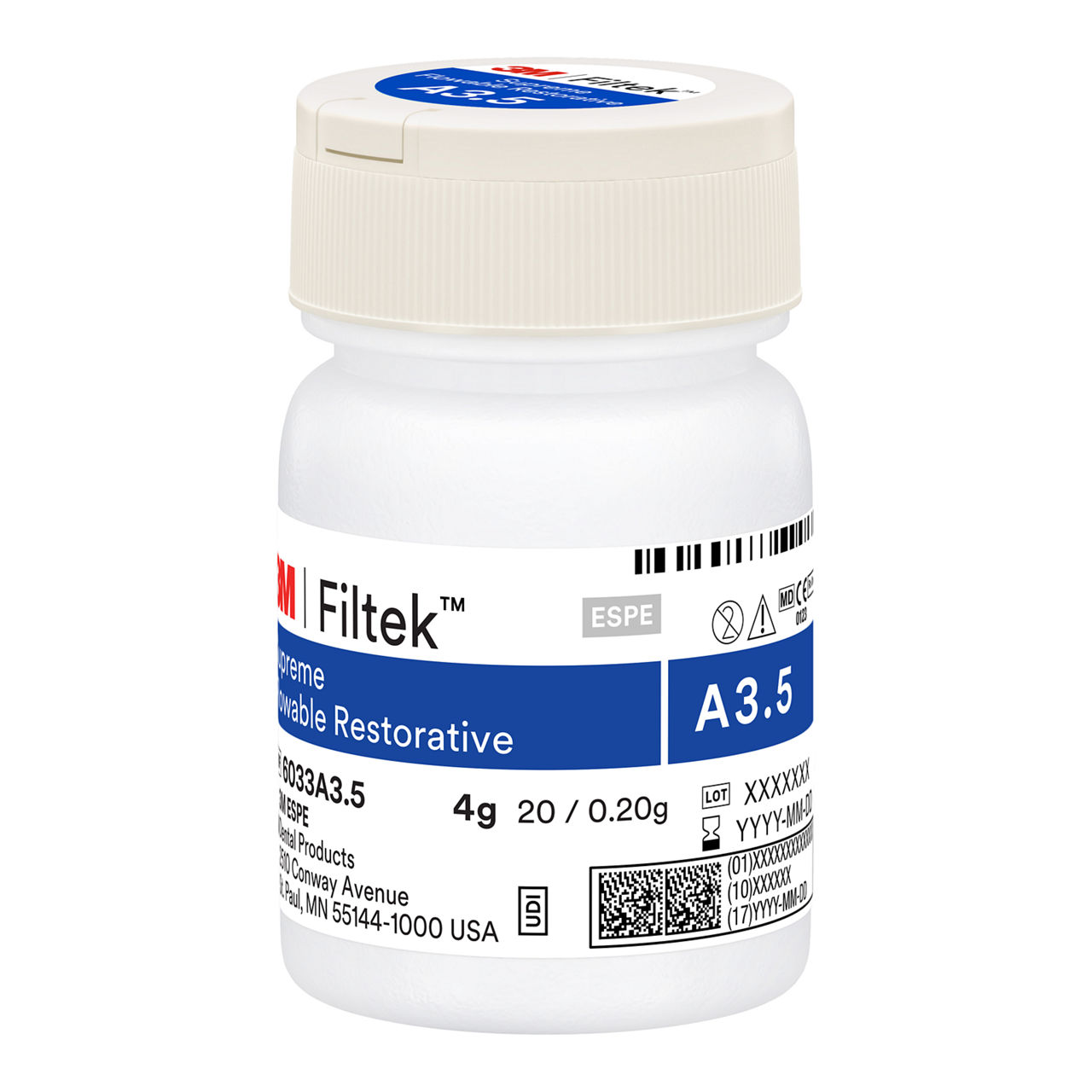 3M™ Filtek™ Supreme Flowable Restorative, 6033A3.5, 20 - 0.2g Capsules