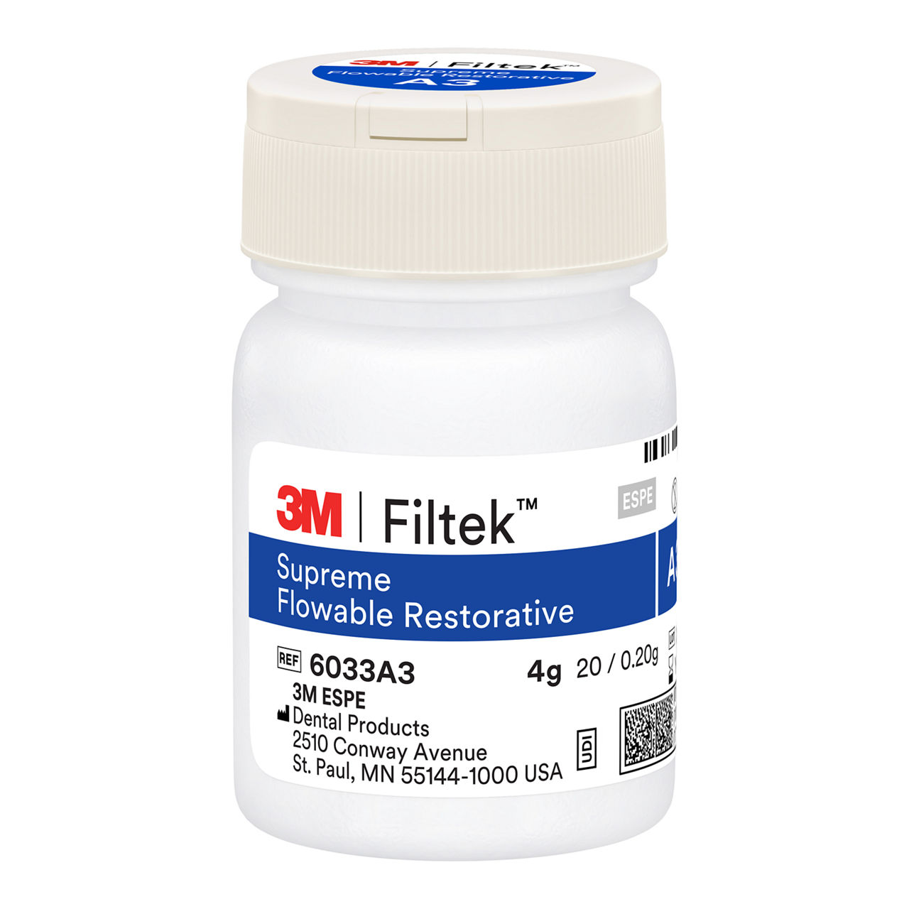 3M™ Filtek™ Supreme Flowable Restorative, 6033A3, 20 - 0.2g Capsules