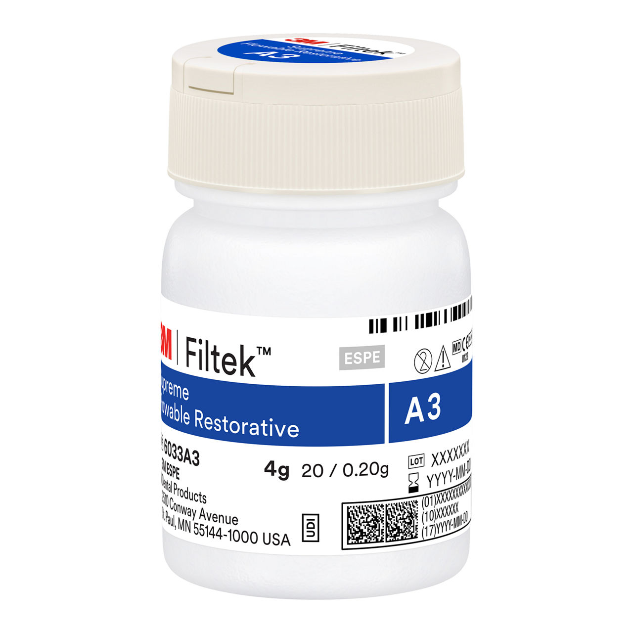 3M™ Filtek™ Supreme Flowable Restorative, 6033A3, 20 - 0.2g Capsules