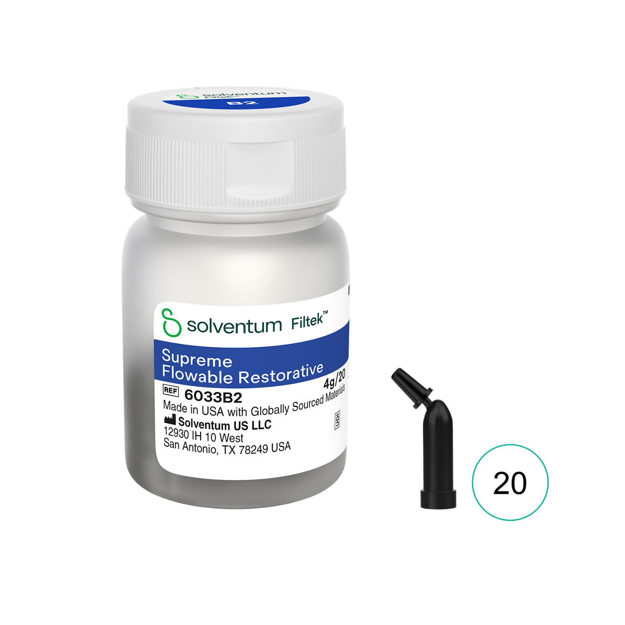 Solventum™ Filtek™ Supreme Composite fluide, 6033B2, B2, 0.2 g, capsule, 20/PAC