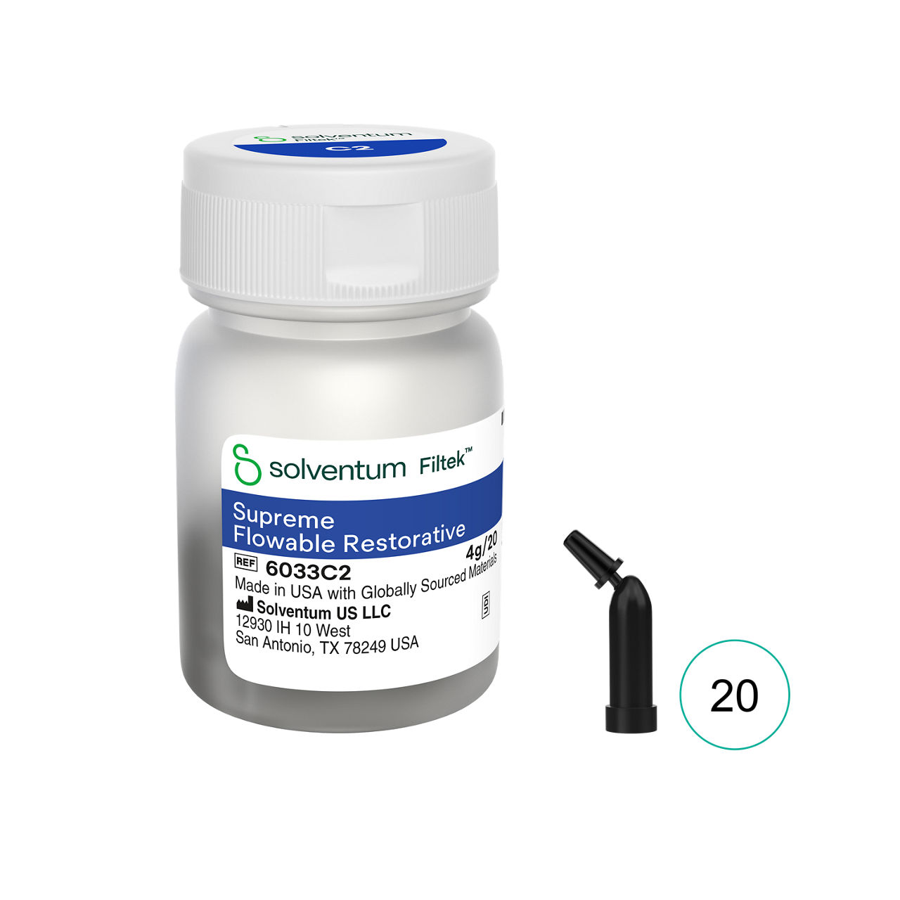 Solventum™ Filtek™ Supreme Composite fluide, 6033C2, C2, 0.2 g, capsule, 20/PAC