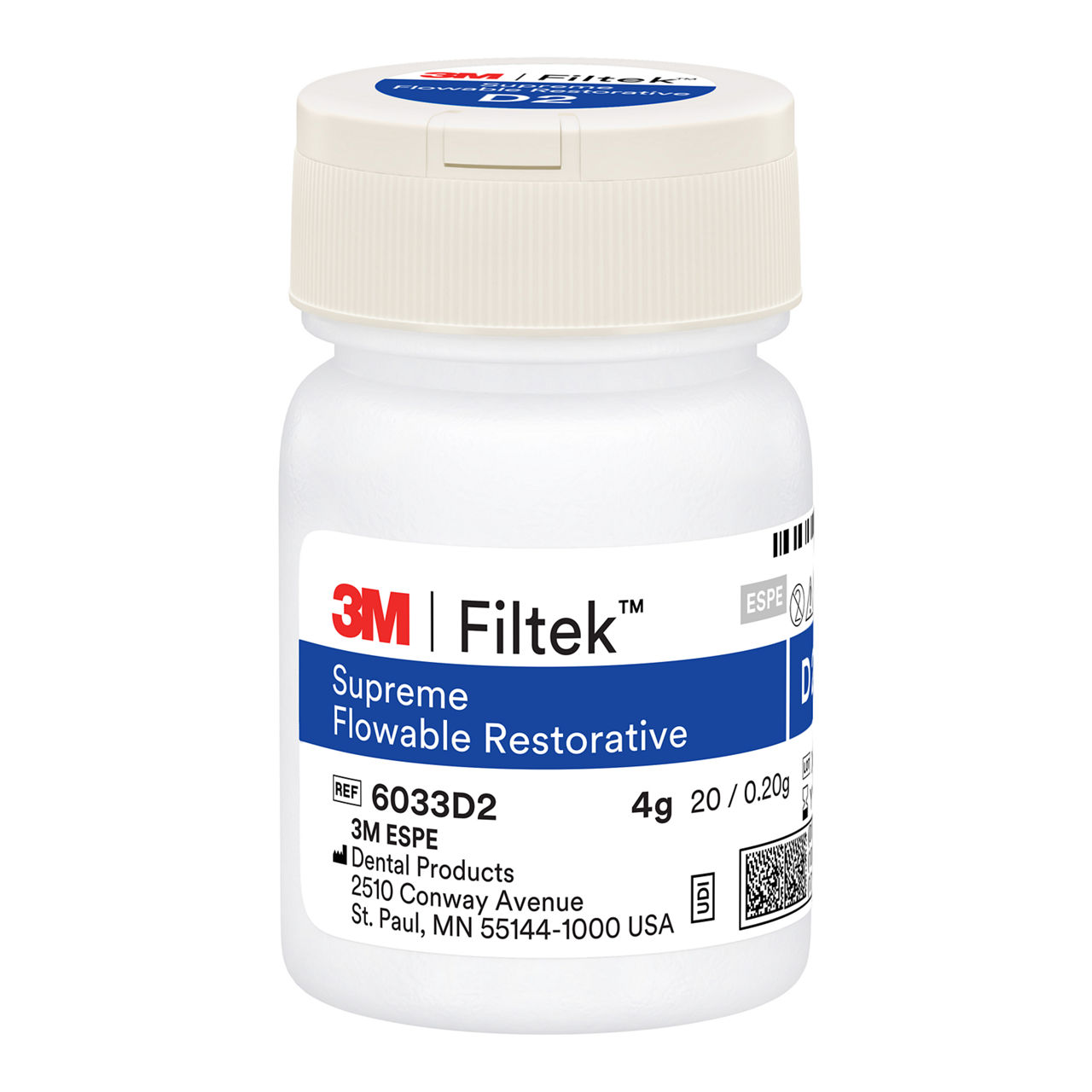 3M™ Filtek™ Supreme Flowable Restorative, 6033D2, 20 - 0.2g Capsules