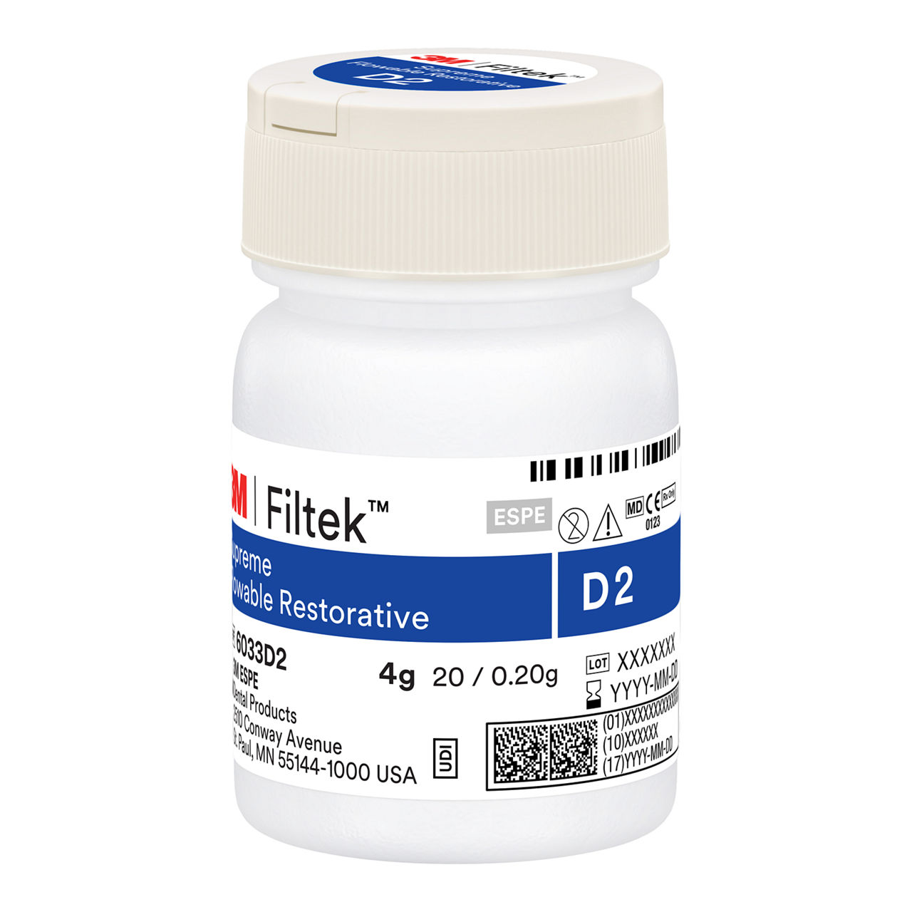 3M™ Filtek™ Supreme Flowable Restorative, 6033D2, 20 - 0.2g Capsules