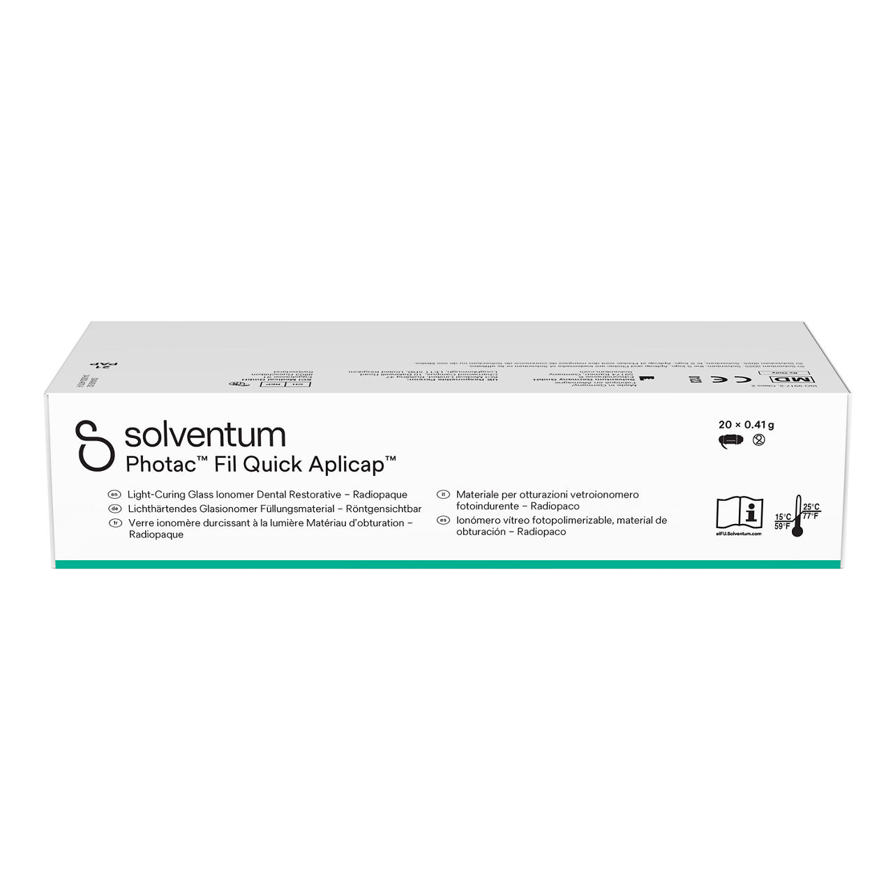 Solventum™ Photac™ Fil Quick Aplicap™ Light-Curing Glass Ionomer DentalRestorative, 61030, NP A3 -Front, Center, In Packaging (1C1)