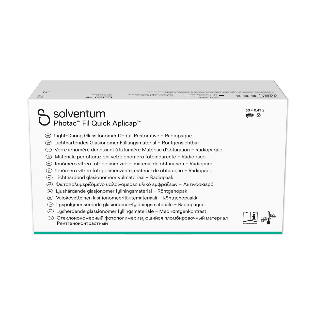 Solventum™ Photac™ Fil Quick Aplicap™ Light-Curing Glass Ionomer DentalRestorative, 61020, NP A2 -Front, Center, In Packaging (1C1)