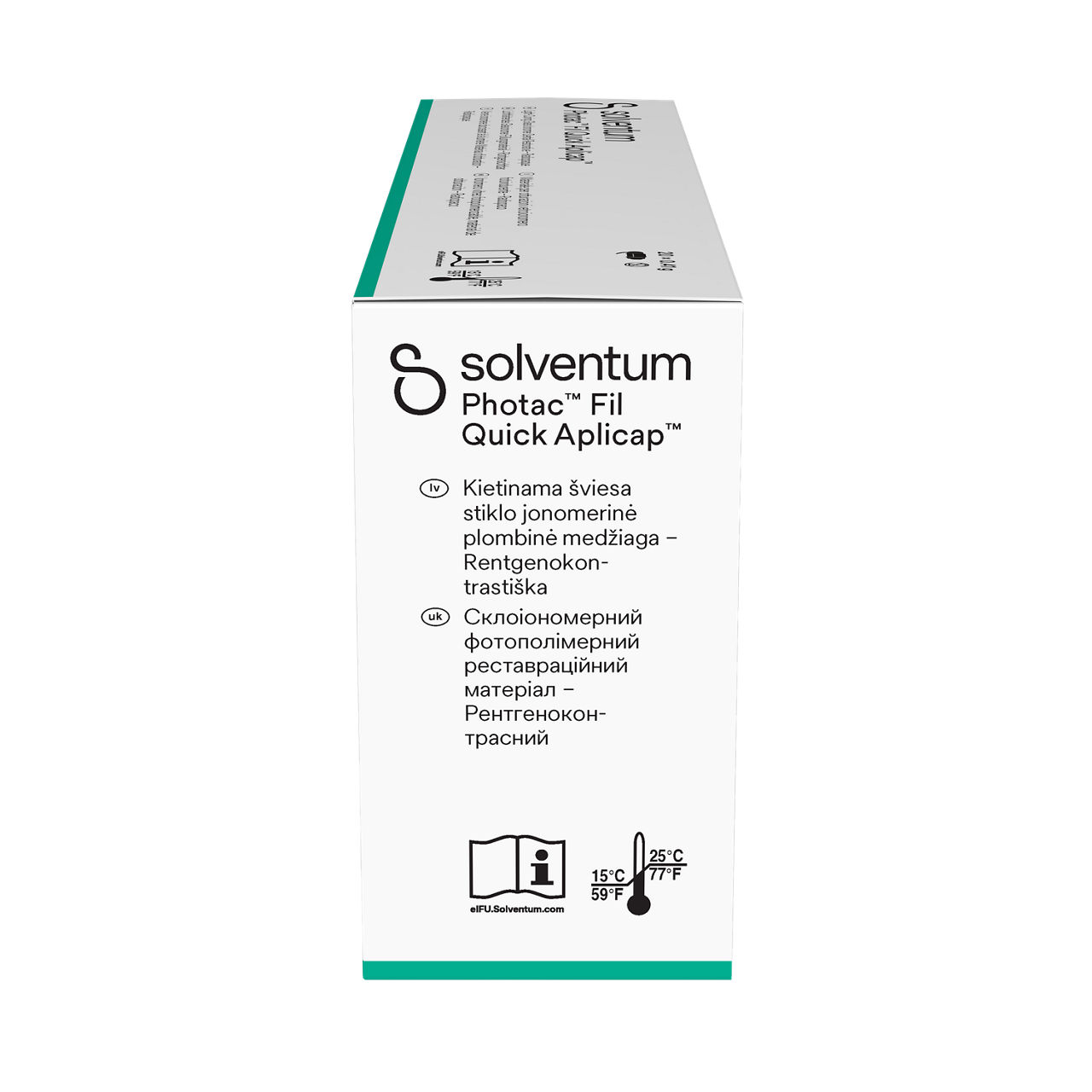 Solventum™ Photac™ Fil Quick Aplicap™ Light-Curing Glass Ionomer Dental Restorative, 61082, A2, capsule, 0.41 g, 20/PAC- Right, Center, In Packaging (8C1)