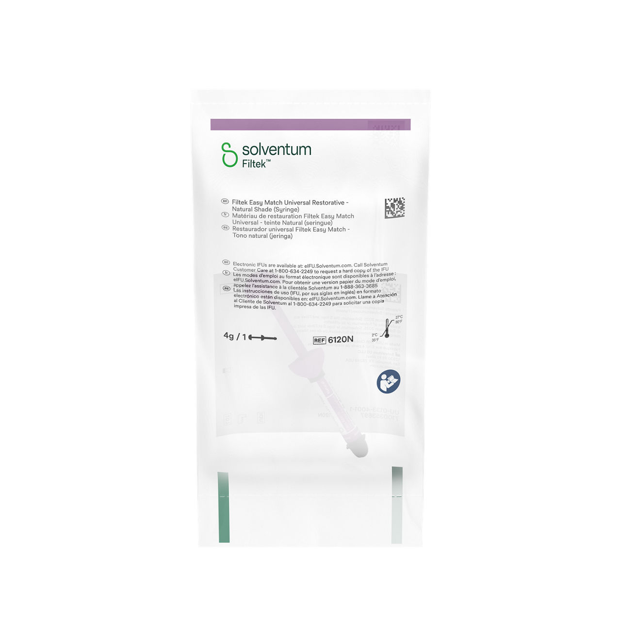 Solventum™ Filtek™ Easy Match Universal Restorative, 6120N, Natural, 4 g, Syringe, 1/BAG - Front, Center, In Packaging (1C1)