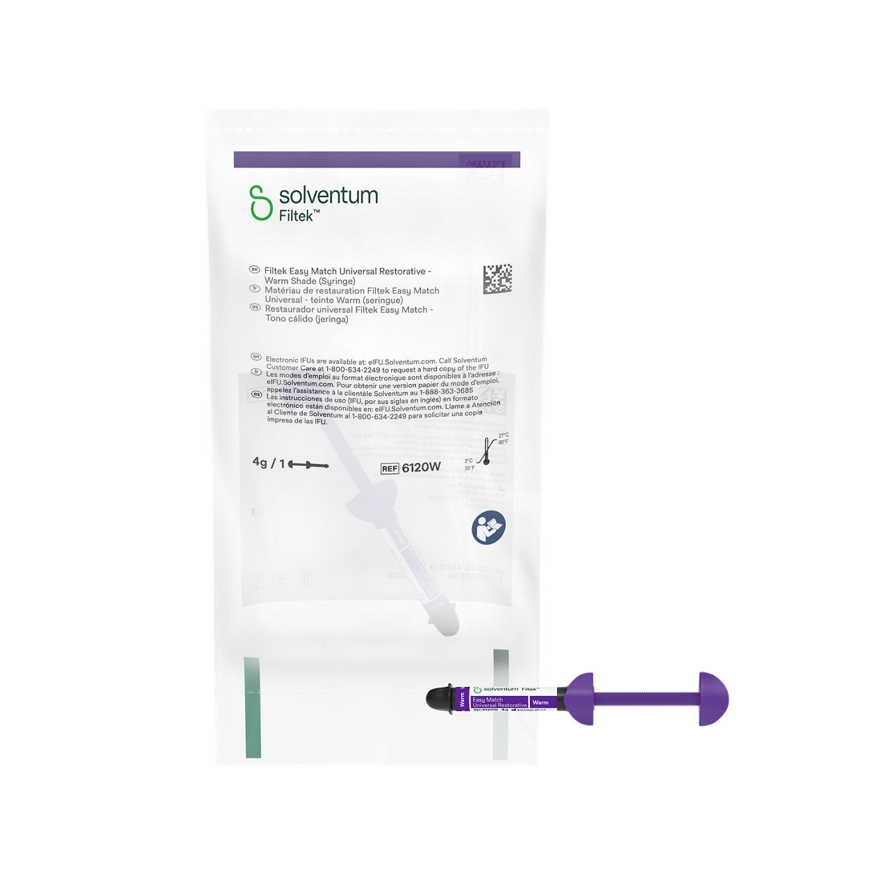 Solventum™ Filtek™ Easy Match Universal Restorative, 6120W, Warm, 4 g, Syringe, 1 EA