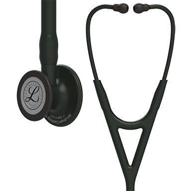 3M™ Littmann® Cardiology IV™ Stethoscope, 6163, Black-Finish Chestpiece, Black Tube, Black Stem, 27 in, 3 Each/Case